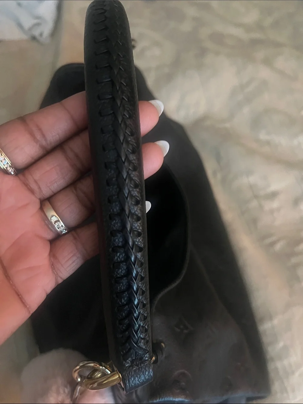 Louis Vuitton style silhouette